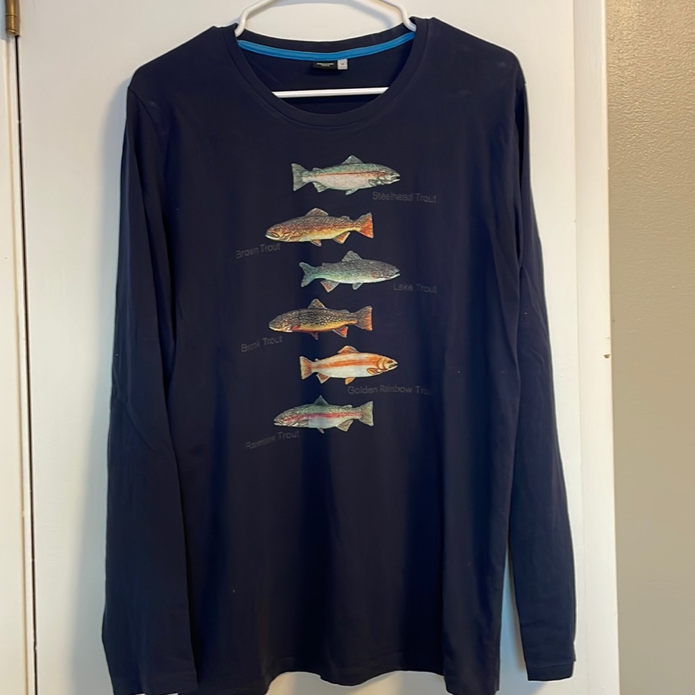 Navy fish shirt